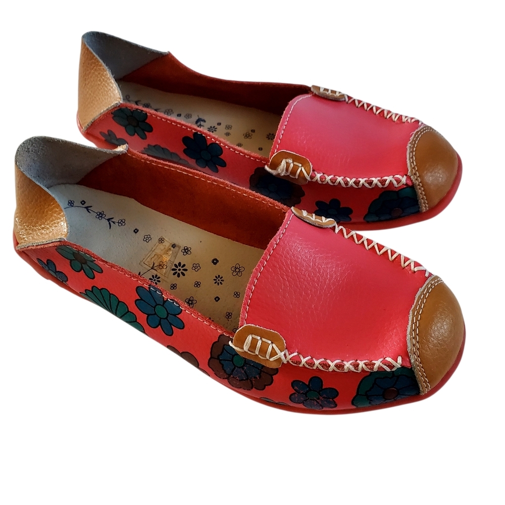 Colorful Floral Women's Loafers Size EU 39 US 8.5-9 - Picture 1 of 8